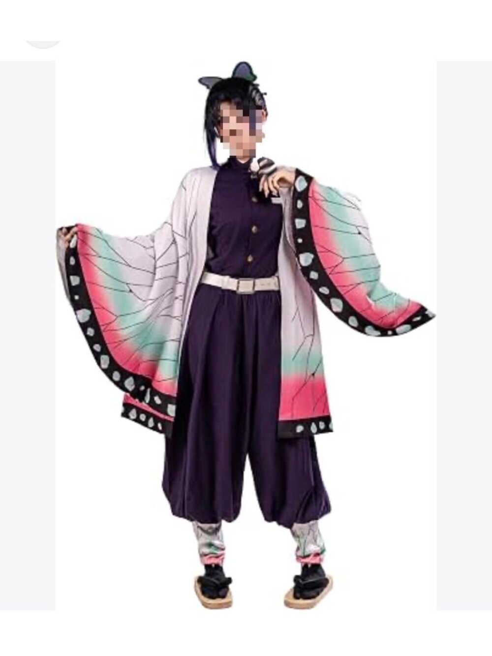 Anime Kochou Shinobu Demon Slayer Cosplay Costume Adult Size XL